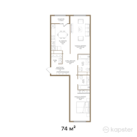ЖК Neo Park — 2-ком 74 м² (от 44 400 000 тг)