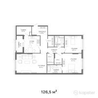 ЖК Monaco — 3-ком 126,5 м² (от 102 465 000 тг)