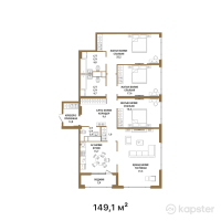 ЖК AL’FARABI 27 — 4-ком 149,1 м² (от 155 809 500 тг)
