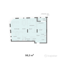 КД Lavander — 3-ком 98,5 м² (от 64 025 000 тг)