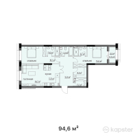 ЖК Vincenti — 3-ком 94,6 м² (от 48 246 000 тг)