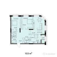 ЖК Vincenti — 3-ком 103 м² (от 52 530 000 тг)