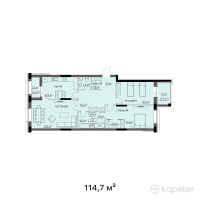 ЖК Vincenti — 3-ком 114,7 м² (от 58 497 000 тг)
