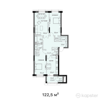 ЖК Vincenti — 4-ком 122,5 м² (от 62 475 000 тг)