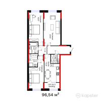 ЖК SANDI QALA — 3-ком 96,5 м² (от 49 776 024 тг)