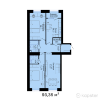 ЖК DAUYS — 3-ком 93,4 м² (от 39 393 700 тг)