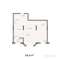 КД Metropole — 2-ком 81,7 м² (от 53 105 000 тг)
