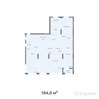 КД Metropole — 4-ком 195,6 м² (от 111 093 000 тг)