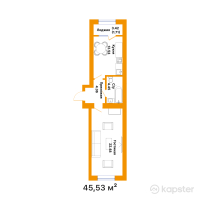 ЖК TAMASHA — 1-ком 45,5 м² (от 21 308 040 тг)