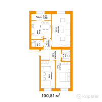 ЖК TAMASHA — 3-ком 100,8 м² (от 47 179 080 тг)