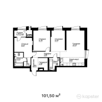 ЖК ZANGAR — 3-ком 101,5 м² (от 86 579 500 тг)