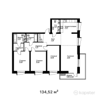 ЖК ZANGAR — 4-ком 134,5 м² (от 114 745 560 тг)