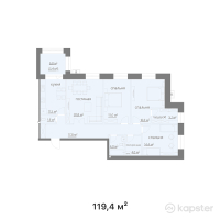 КД Park Ville — 4-ком 119,4 м² (от 48 954 000 тг)