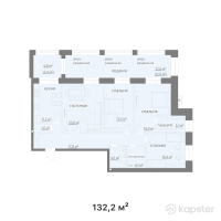 КД Park Ville — 4-ком 132,2 м² (от 50 897 000 тг)