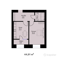 ЖК Jana Qala — 1-ком 44,9 м² (от 16 167 600 тг)
