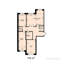 ЖК Dostyq 1 — 4-ком 116 м² (от 41 760 000 тг)