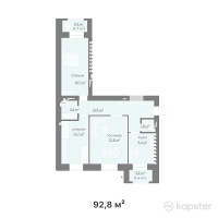 ЖК Орбита — 3-ком 92,8 м² (от 25 984 000 тг)