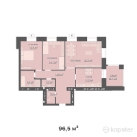 ЖК AVANGARD — 3-ком 96,5 м² (от 36 187 500 тг)