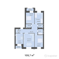 ЖК AVANGARD — 4-ком 109,7 м² (от 41 137 500 тг)