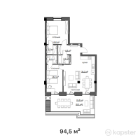 КД Park Residents — 3-ком 94,5 м² (от 68 040 000 тг)