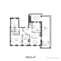 КД Park Residents — 4-ком 182,5 м² (от 131 400 000 тг)