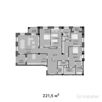 КД Park Residents — 5-ком 221,5 м² (от 159 480 000 тг)