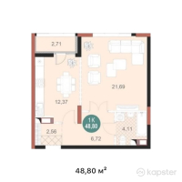 ЖК Mangilik Park — 1-ком 49,8 м² (от 27 888 000 тг)