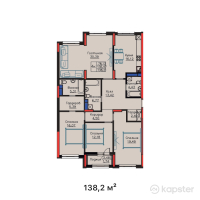 ЖК ULY DALA PARK | LIFE — 4-ком 138,2 м² (от 57 353 000 тг)