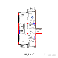 ЖК 1st by BI — 3-ком 115,7 м² (от 214 008 000 тг)