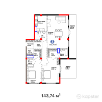 ЖК 1st by BI — 3-ком 143,7 м² (от 316 228 000 тг)