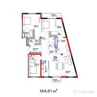 ЖК 1st by BI — 4-ком 164,6 м² (от 263 376 000 тг)