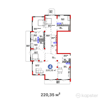 ЖК 1st by BI — 4-ком 220,4 м² (от 484 770 000 тг)