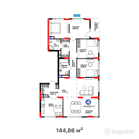 ЖК Arena Vista — 4-ком 144,9 м² (от 82 110 080 тг)