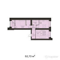 ЖК Classic — 2-ком 52,7 м² (от 18 455 500 тг)