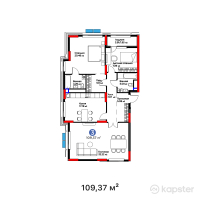 ЖК Asyl Zaman — 3-ком 109,4 м² (от 65 512 630 тг)