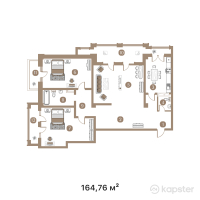 ЖК София — 3-ком 164,8 м² (от 74 142 000 тг)