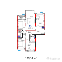 ЖК Grand Park. Aura — 4-ком 123,1 м² (от 59 969 180 тг)