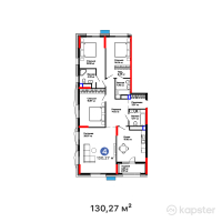 ЖК GreenLine. Garden — 4-ком 130,3 м² (от 95 097 100 тг)