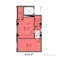 ЖК Parasat Residence — 2-ком 53,2 м² (от 20 748 000 тг)