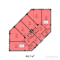 ЖК Parasat Residence — 2-ком 94,7 м² (от 36 933 000 тг)