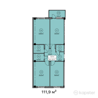 ЖК Parasat Residence — 3-ком 111,9 м² (от 43 641 000 тг)