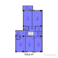 ЖК Parasat Residence — 4-ком 135,8 м² (от 52 962 000 тг)