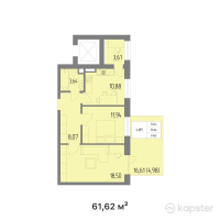 ЖК Анжерская 41Б — 2-ком 61,6 м² (от 20 334 600 тг)