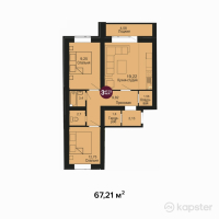 ЖК Koktobe Hills — 3-ком 67,2 м² (null)