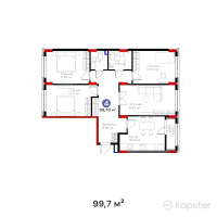 ЖК Jetisu.Nauryz — 4-ком 99,7 м² (от 38 284 800 тг)