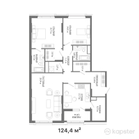 ЖК Monaco — 3-ком 124,4 м² (от 100 764 000 тг)