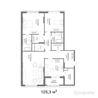 ЖК Monaco — 3-ком 125,3 м² (от 101 493 000 тг)