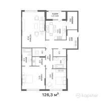 ЖК Monaco — 3-ком 126,3 м² (от 102 303 000 тг)