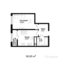 ЖК ASYL MURA — 1-ком 39 м² (от 30 497 850 тг)