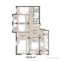 ЖК Central Park — 5-ком 180,9 м² (от 68 742 000 тг)